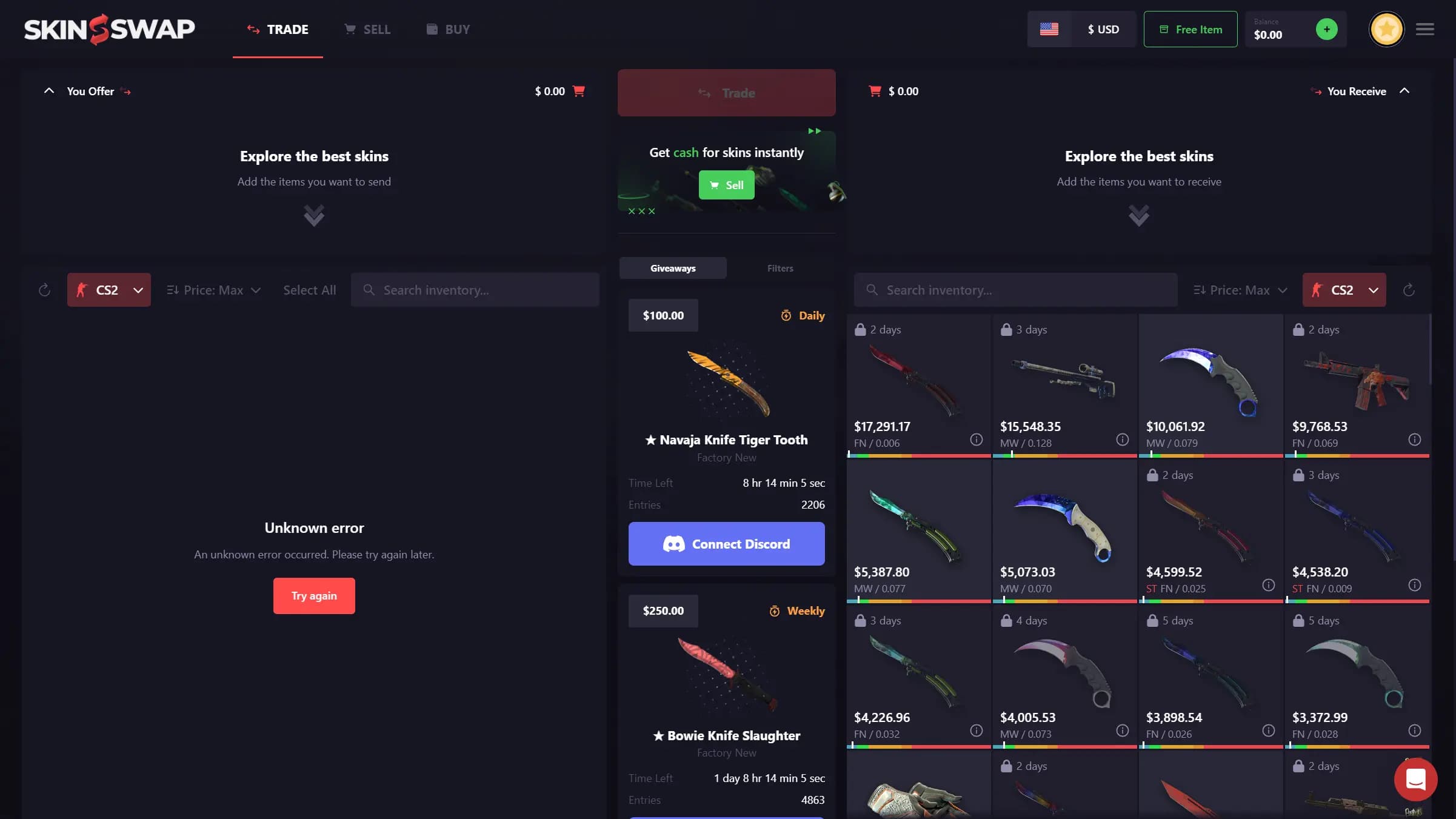 SkinSwap Home